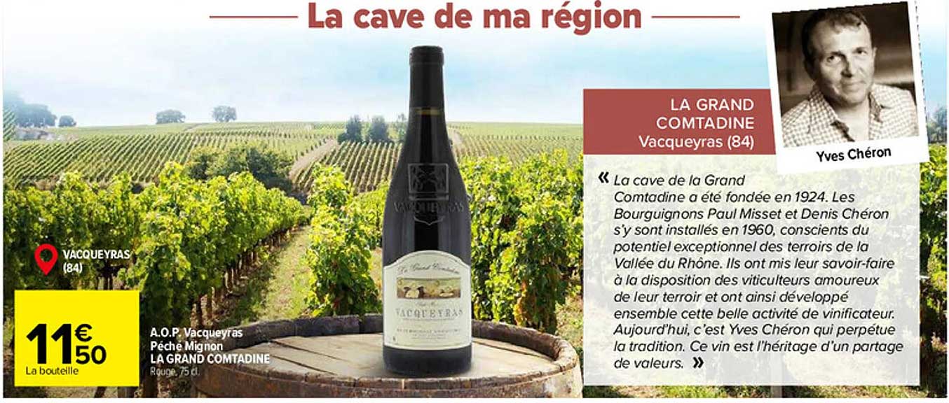 a.o.p. vacqueyras péché mignon la grand comtadine