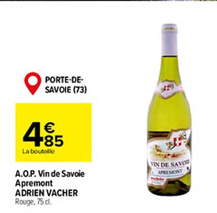 a.o.p. vin de savoie apremont adrien vacher