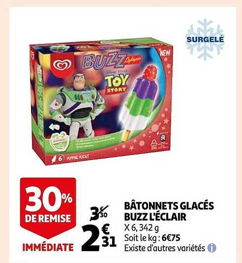 bâtonnets glacés buzz l'éclair