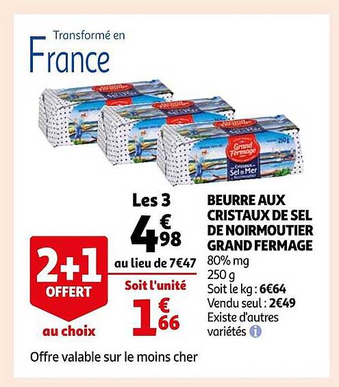 beurre aux cristaux de sel de noirmoutier grand fermage
