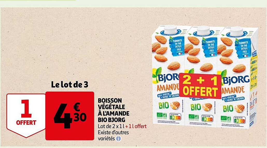 boisson végétale à l'amande bio bjorg