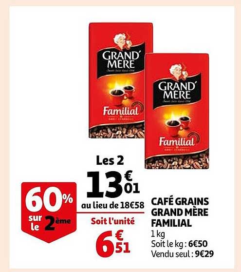 café grains grand mère familial