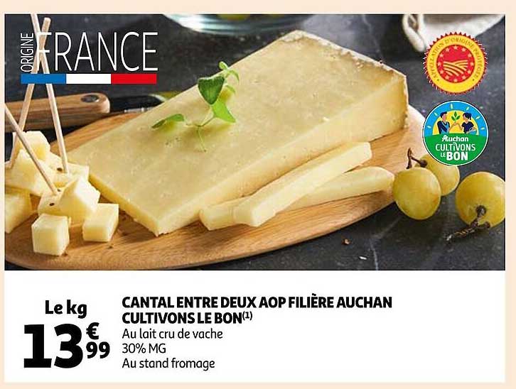 cantal entre deux aop filière auchan cultivons le bon