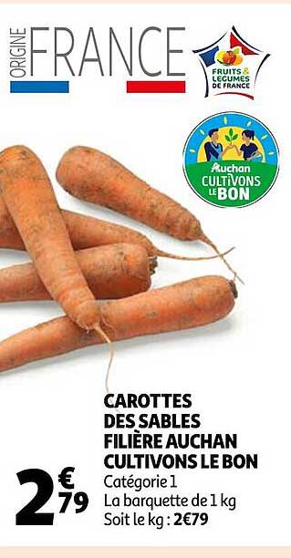 carottes des sables filière auchan cultivons le bon