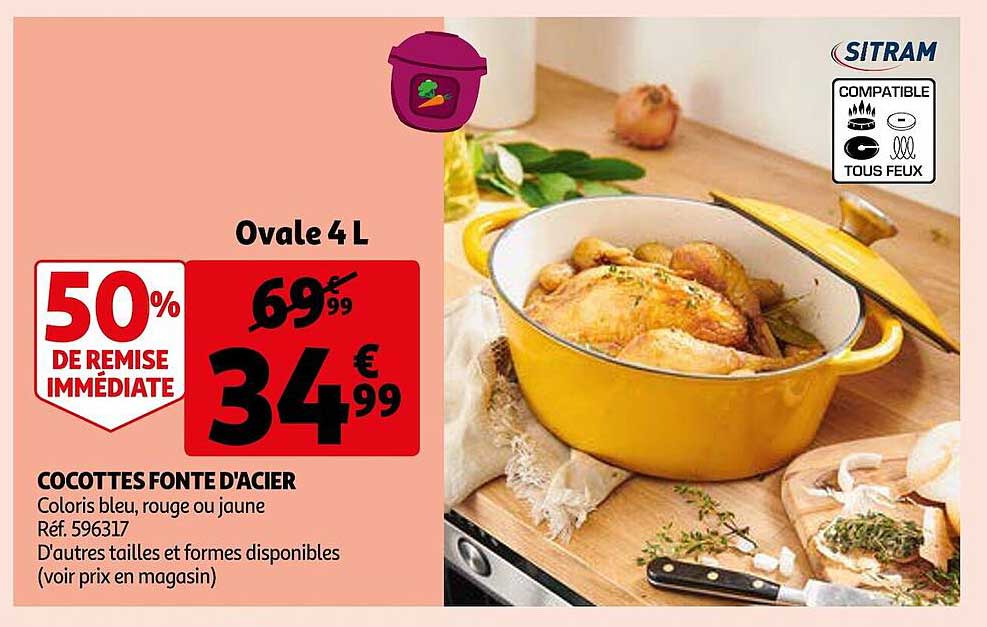 cocottes fonte d'acier