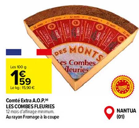 comté extra a.o.p. les combes fleuries