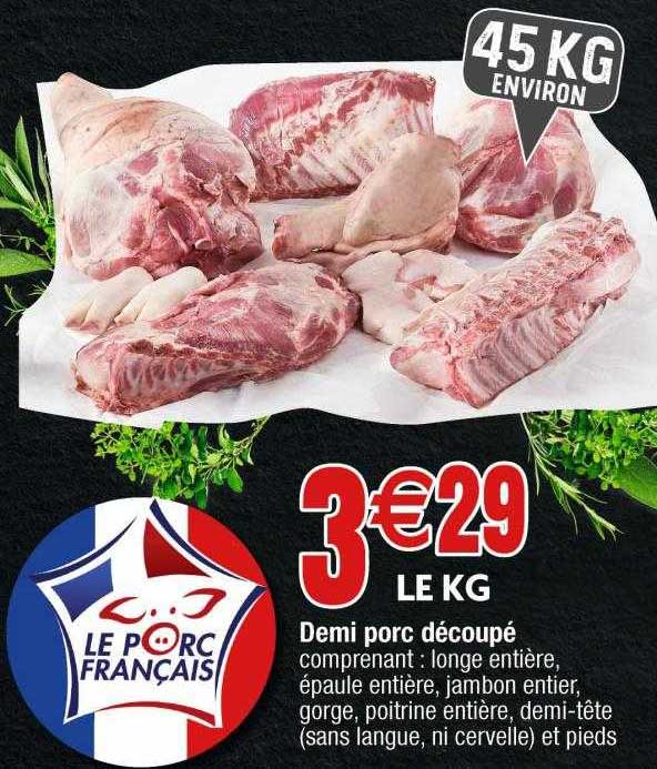 Demi Porc Découpé
