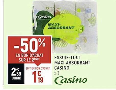 essuie-tout maxi absorbant casino