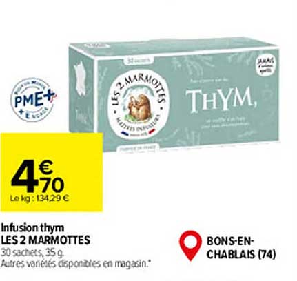 Infusion Thym Les 2 Marmottes