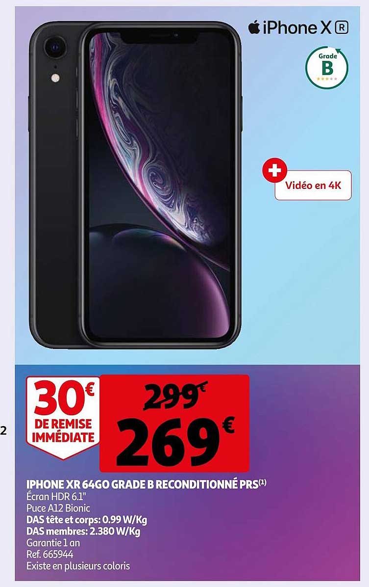 iphone xr 64go grade b reconditionné prs