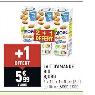 lait d'amande bio bjorg