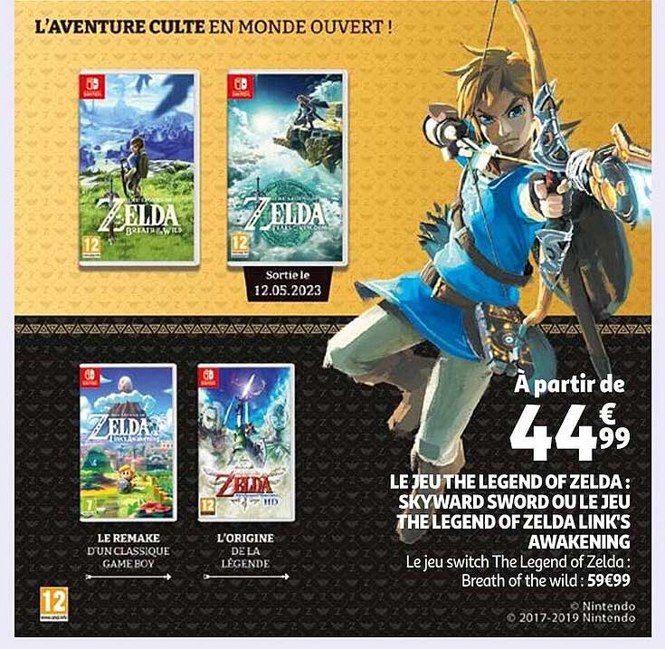 le jeu the legend of zelda : skyward sword ou le jeu the legend of zelda link's awakening