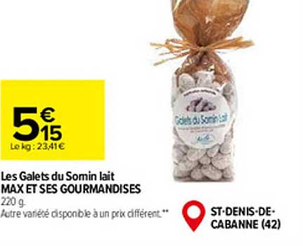 les galets du somin lait max et ses gourmandises