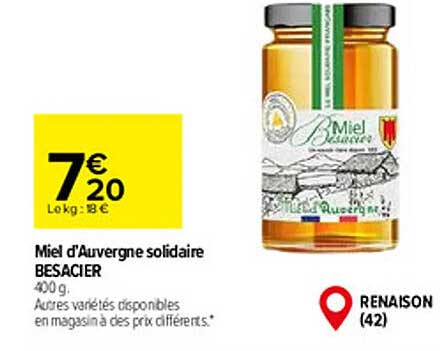 miel d'auvergne solidaire besacier