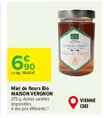 Miel De Fleurs Bio Maison Vergnon