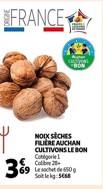 noix sèches filière auchan cultivons le bon