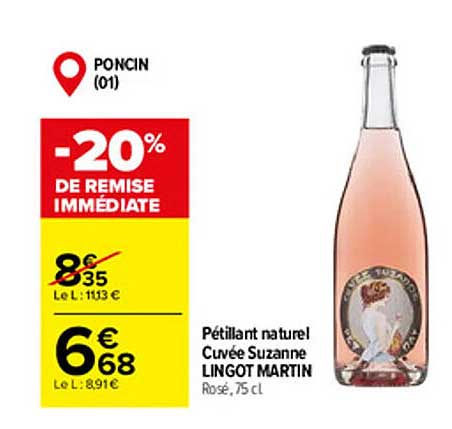 Pétillant Naturel Cuvée Suzanne Lingot Martin