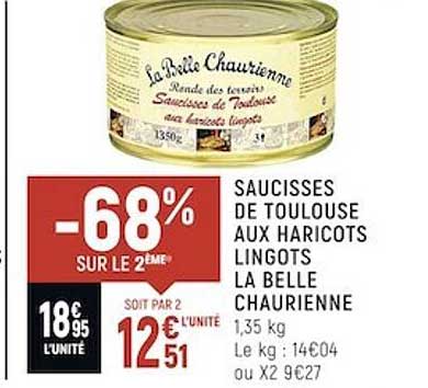 Saucisses De Toulouse Aux Haricots Lingots La Belle Chaurienne
