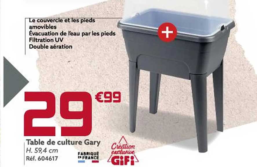table de culture gary