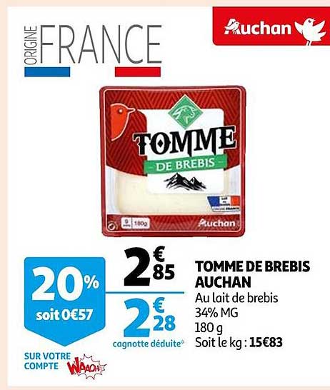 Tomme De Brebis Auchan
