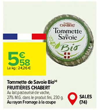 Tommette De Savoie Bio Fruitières Chabert