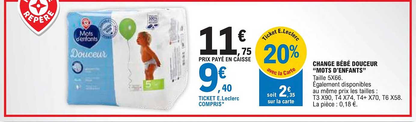 change bébé douceur "mots d'enfants"