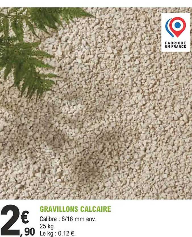 Gravillons Calcaire