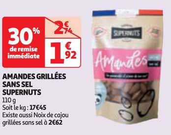 Amandes Grillées Sans Sel Supernuts