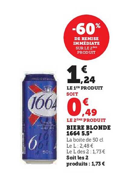 bière blodne 1664 5.5°