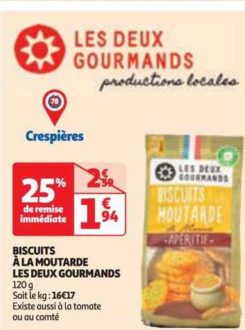 biscuits à la moutarde les deux gourmands