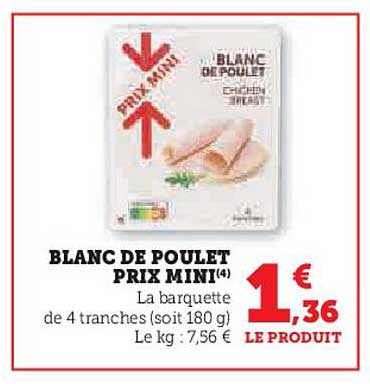 blanc de poulet prix mini