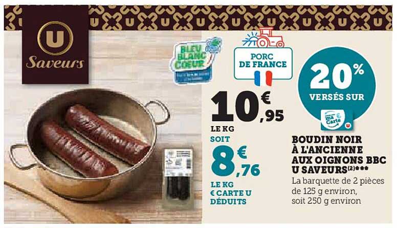Boudin Noir à L'ancienne Aux Oignons Bbc U Saveurs