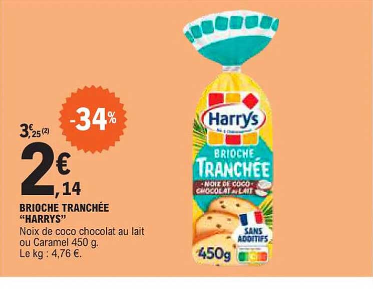 Brioche Tranchée "harrys"