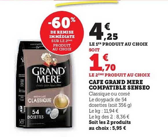 café grand mère compatible senseo
