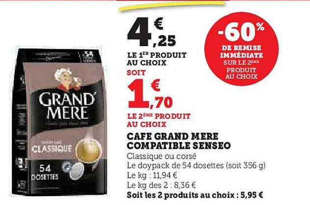 café grand mère compatible senseo