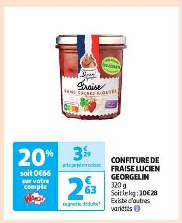 confiture de fraise lucien georgelin