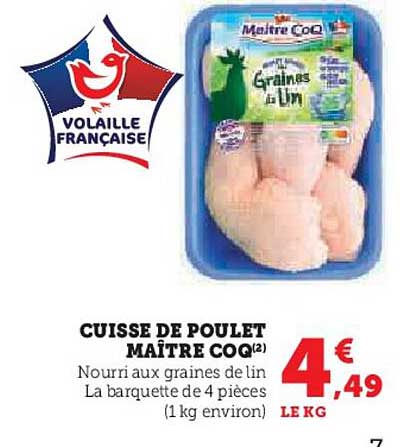 cuisse de poulet maître coq