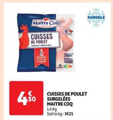 cuisses de poulet surgelées maître coq