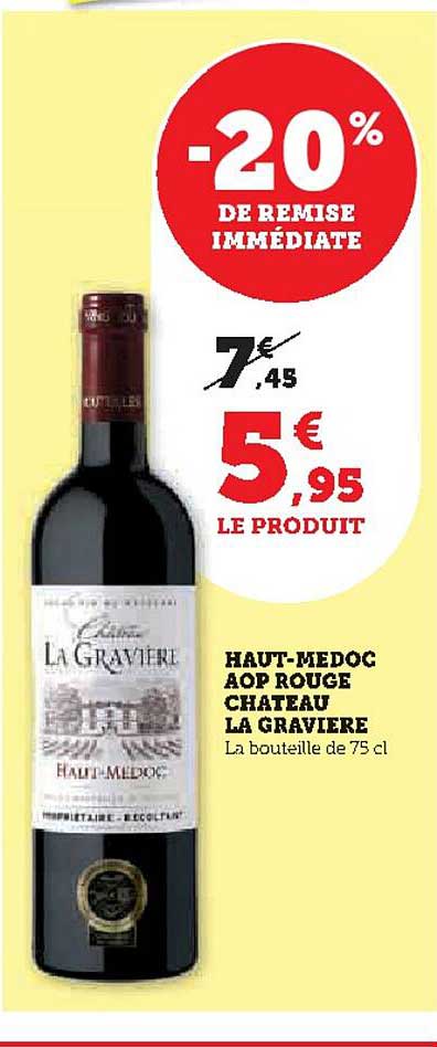 haut-médoc aop rouge château la gravière