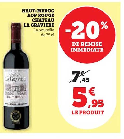 haut-médoc aop rouge château la gravière