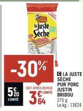La Juste Sèche Pur Porc Justin Bridou