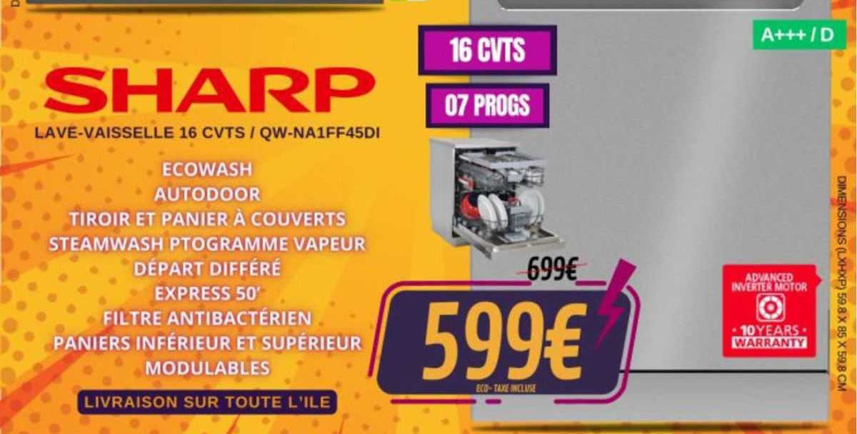 lave-vaisselle 16 cvts sharp