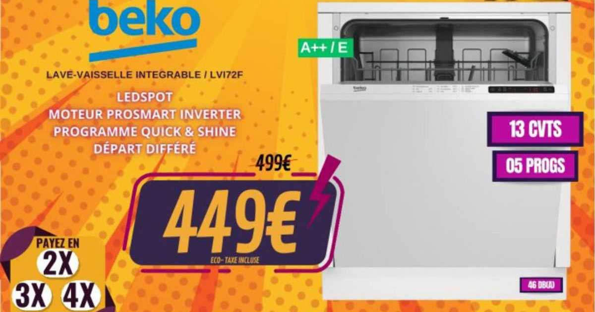 lave-vaisselle intégrable beko