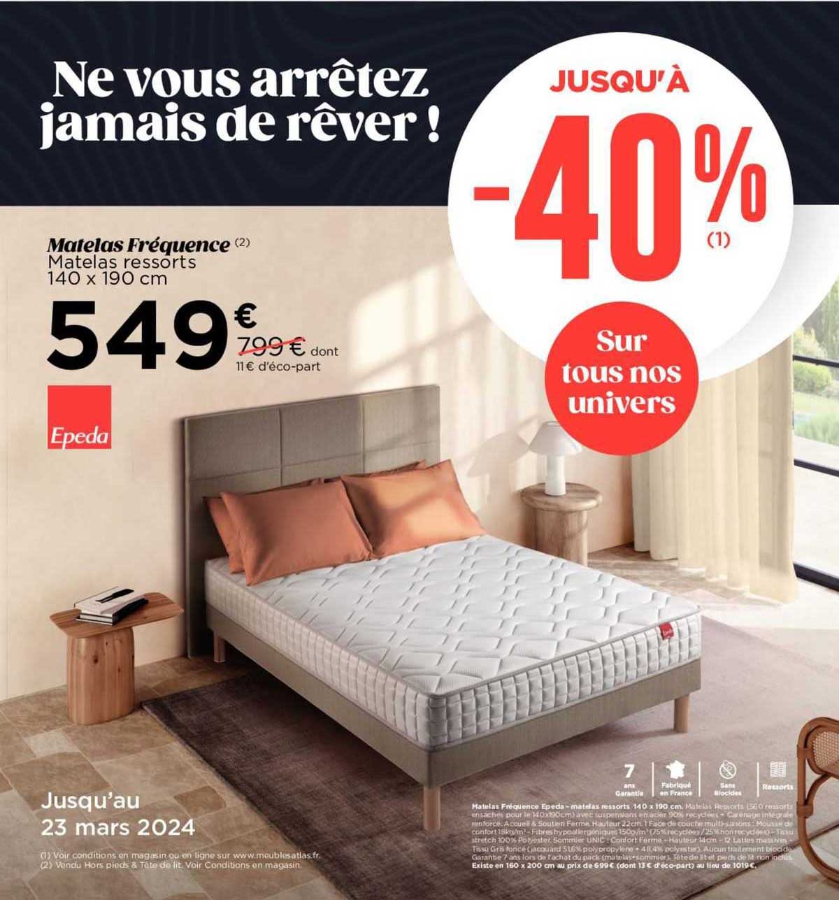 matelas fréquence, matelas ressorts