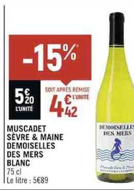muscadet sèvre & maine demoiselles des mers blanc
