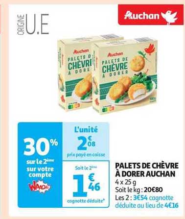 palets de chèvre à dorer auchan
