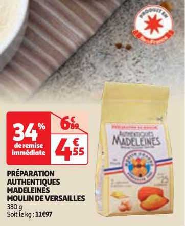 préparation authentiques madeleines moulin de versailles