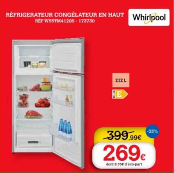Réfrigérateur Congélateur En Haut Whirlpool
