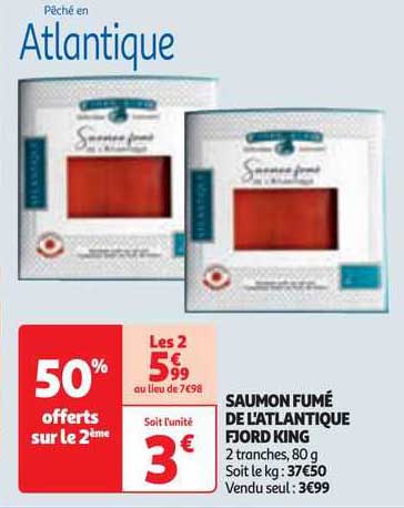 saumon fumé de l'atlantique fjord king