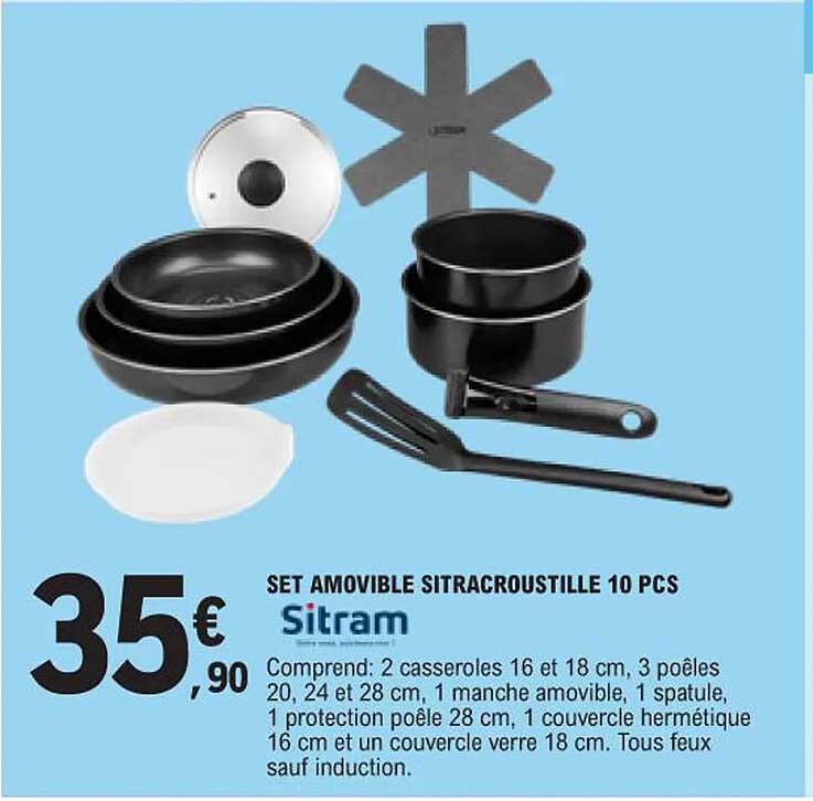 Set Amovible Sitracroustille 10 Pcs Sitram